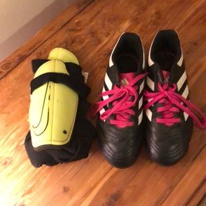 Girls Adidas soccer cleats, size 2